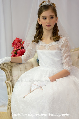 Lace First Communion Dress Style 8041