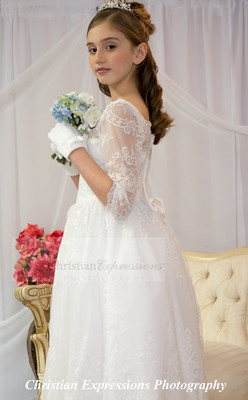 Lace First Communion Dress Style 8041