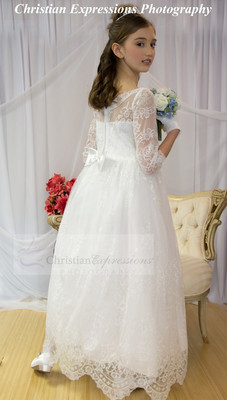 Lace First Communion Dress Style 8041
