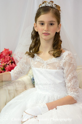 Lace First Communion Dress Style 8041
