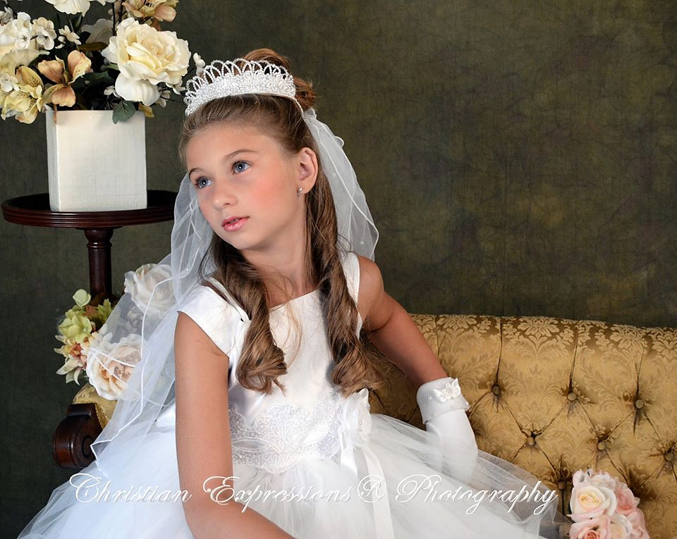 first communion dresses | first communion veils