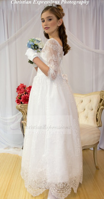 Lace First Communion Dress Style 8041