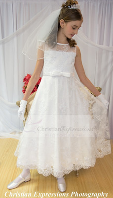 Lace First Communion Dress Style 8011