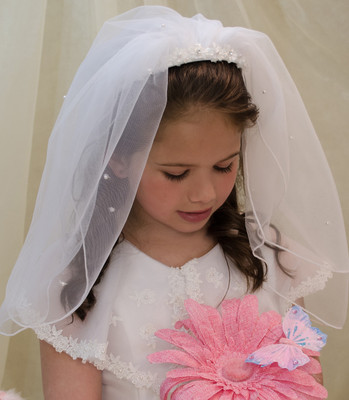 first communion dresses and veils
