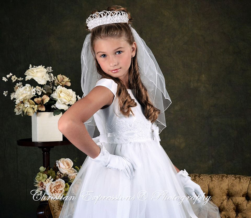 first communion dresses | first communion veils